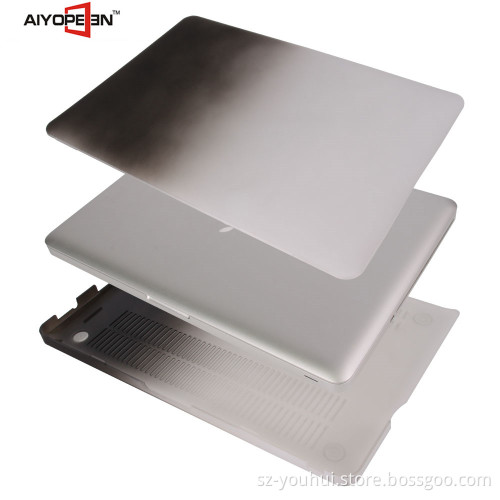 Hot sales High Quality white and black gradient Waterproof rainbow Colorful hard PC Case For Macbook Pro13.3/ 15.4 inch